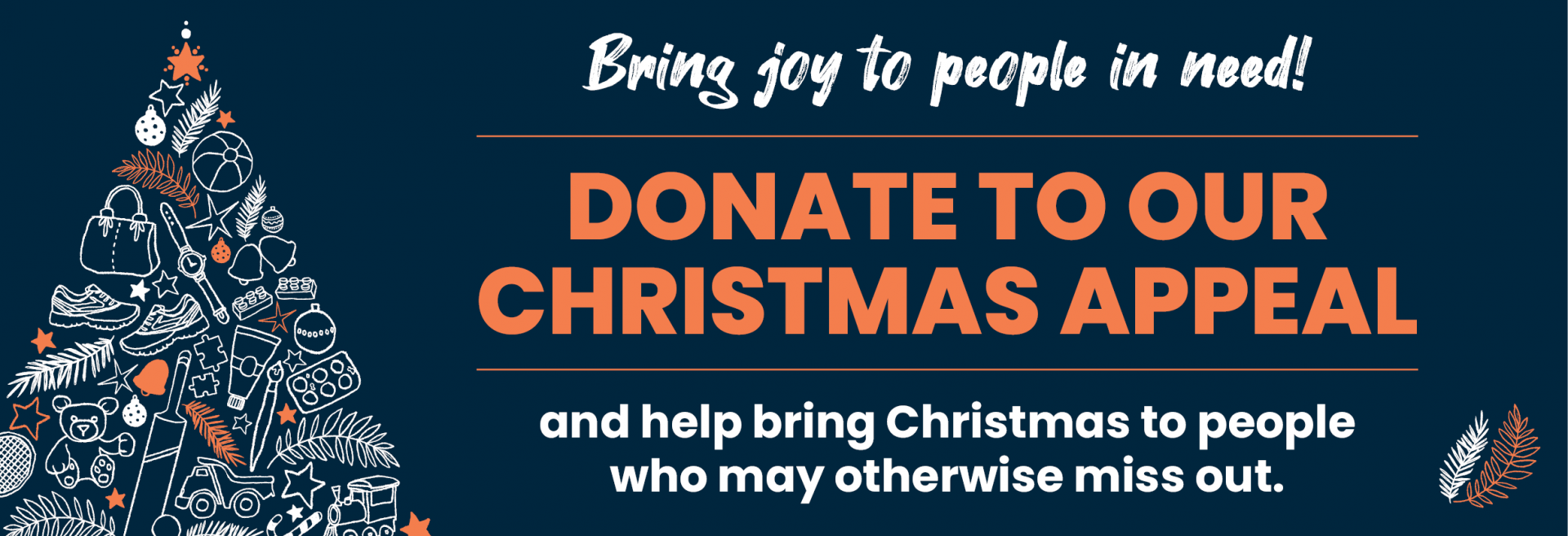 Donate food and gifts for Communities at Work Christmas Appeal