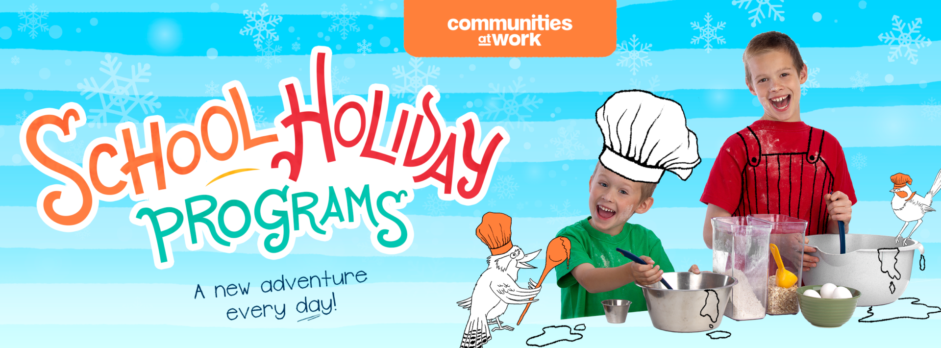 Communities at Work Winter 2022 School Holiday Programs Launch - Kidsoft Header