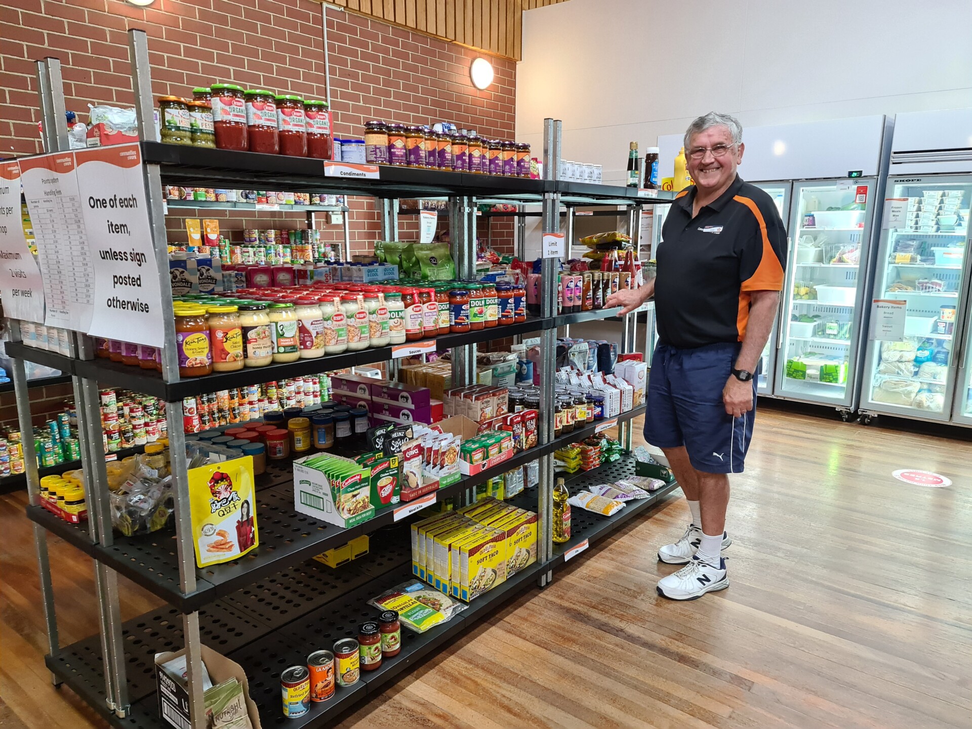 Graeme at the Community Pantry in Tuggeranong
