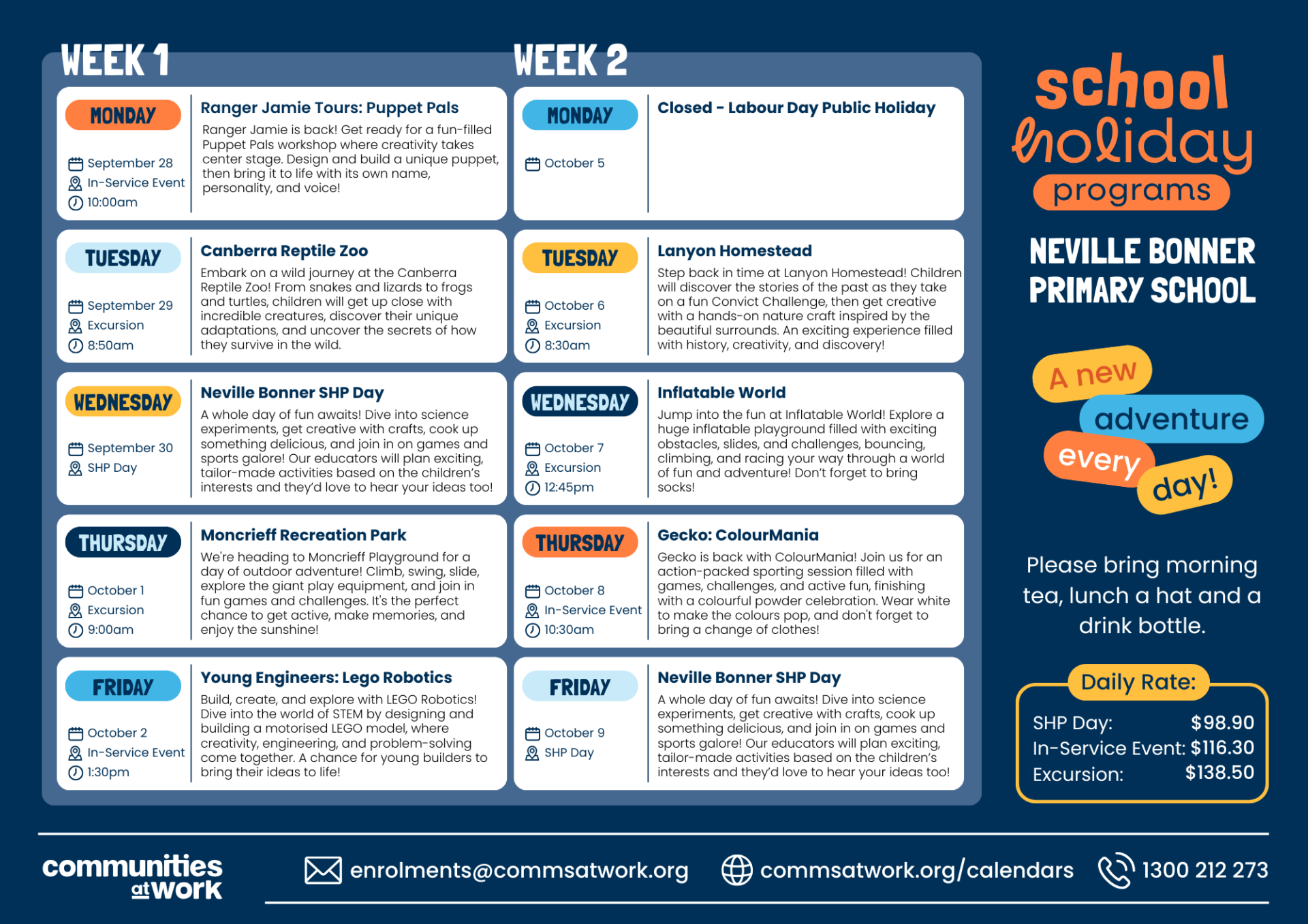 School_holiday_program_Canberra_Spring_Neville_Bonner